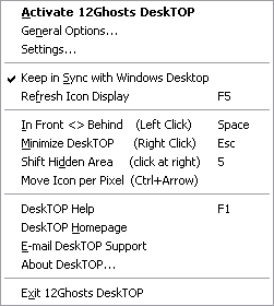 12Ghosts DeskTOP 9.70 software screenshot