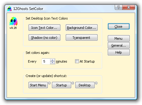 12Ghosts SetColor 9.70 software screenshot