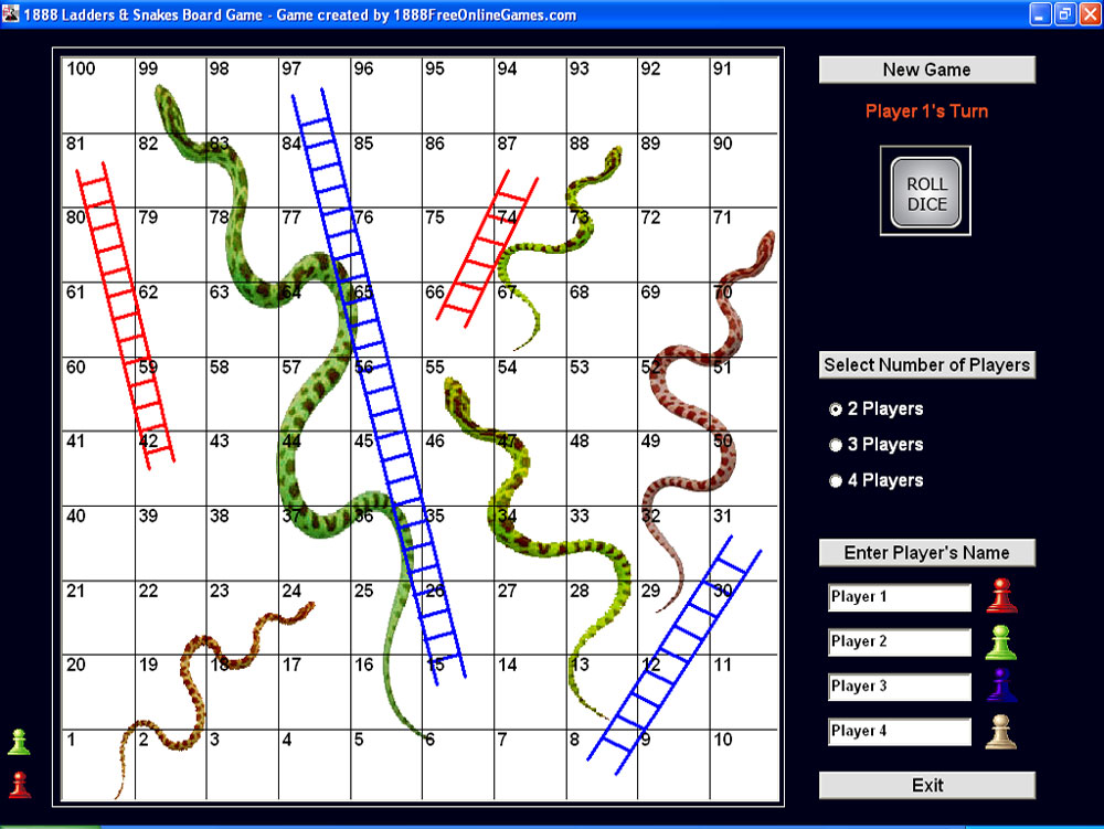 1888 Ladders & Snakes Board Game 1 software screenshot