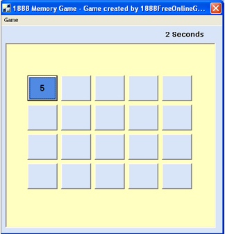1888 Memory Game 1 software screenshot