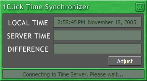 1Click Time Synchronizer 1.1.2 software screenshot