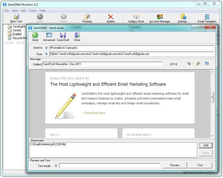 1and1 Mail (formerly EMail Assistant) 3.5.3.399 software screenshot