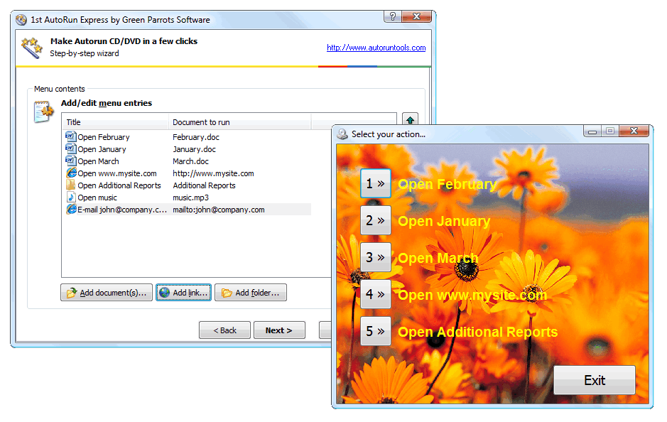 1st Autorun Express 3.2 software screenshot