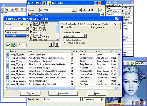 1st MP3 Tag Editor 5.91 software screenshot