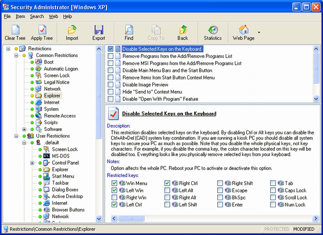 1st Security Administrator 13.7 software screenshot