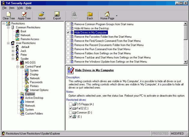 1st Security Agent Pro 9.7 software screenshot