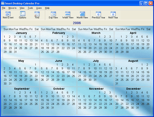 1st Smart Desktop Calendar 8.3 software screenshot