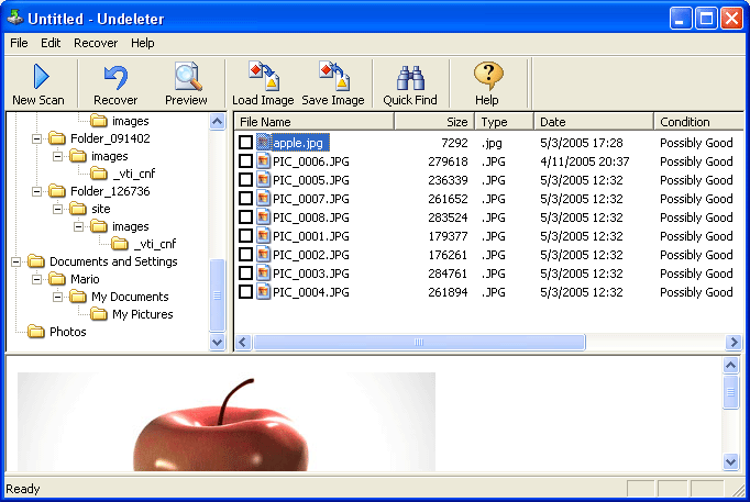 1st Smart Undeleter 8.3 software screenshot