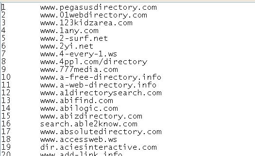 200 Free directory list 1.01 software screenshot