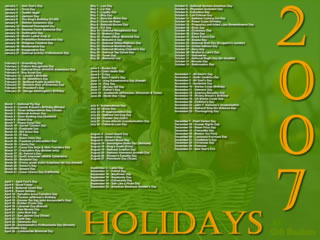 2007 Holidays Screensaver 1.0 software screenshot