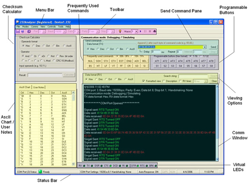 232Analyzer 5.6 software screenshot