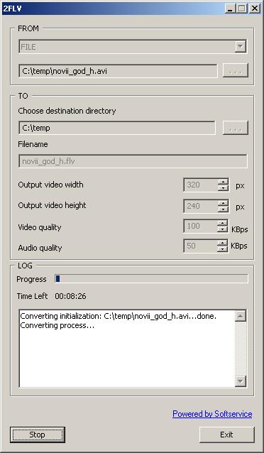 2FLV 1.0 software screenshot