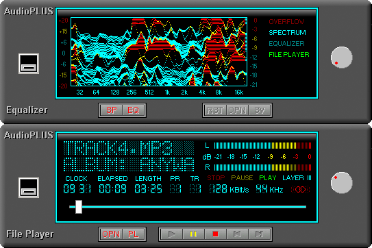 32-bit AudioPlus 2.00c software screenshot