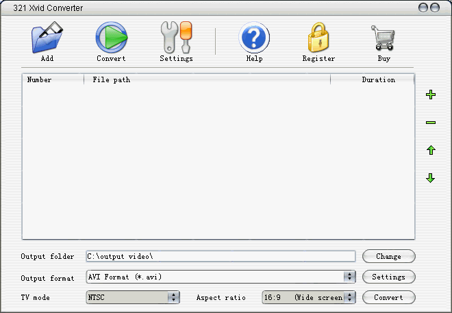 321 Xvid Converter 1.2.26 software screenshot