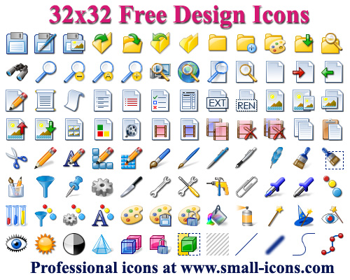 32x32 Free Design Icons 2013.1 software screenshot