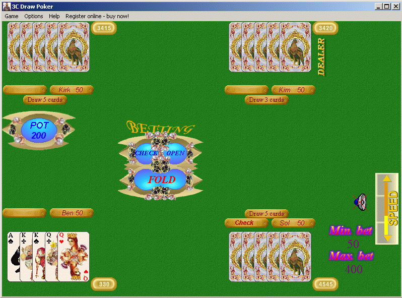 3C Draw Poker 7.1 software screenshot
