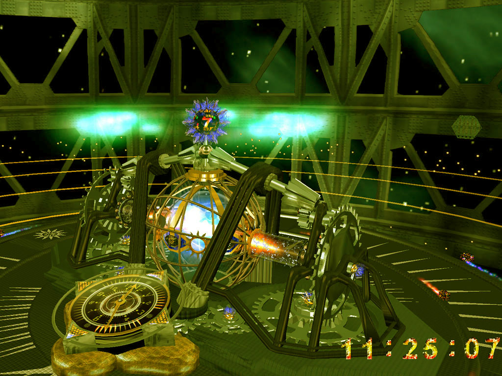 3D Alien Clock screensaver 2.7 software screenshot