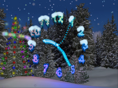 3D Christmas Clock Screensaver 4.01 software screenshot