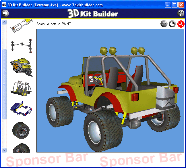 3D Kit Builder (Extreme 4x4) 3.5 software screenshot