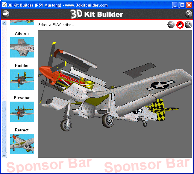 3D Kit Builder (P51 Mustang) 3.5 software screenshot