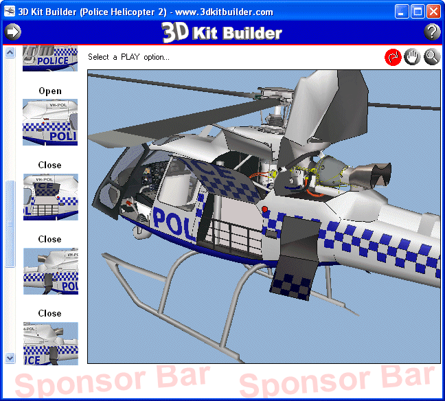3D Kit Builder (Police Helicopter 2) 3.5 software screenshot