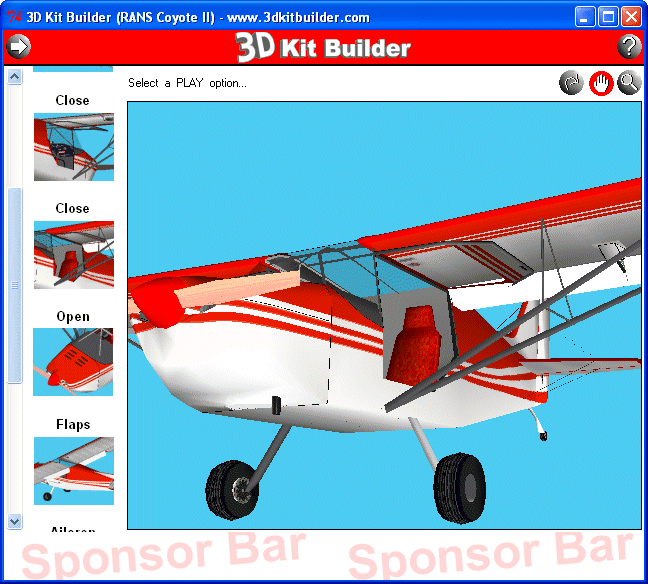 3D Kit Builder (RANS Coyote II) 3.5 software screenshot