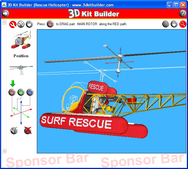 3D Kit Builder (Rescue Helicopter) 3.20 software screenshot