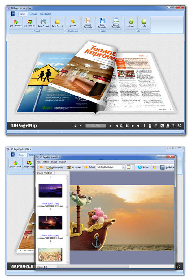 3D PageFlip for Office 2.89 software screenshot