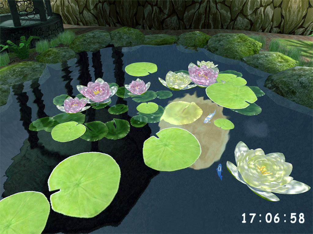 3D Pond screensaver 1.1 software screenshot