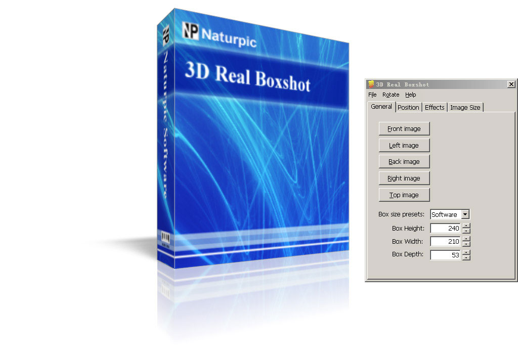 3D Real Boxshot 4.0 software screenshot