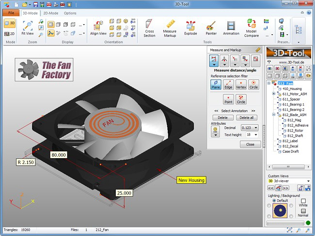 3D-Tool 11.01 software screenshot