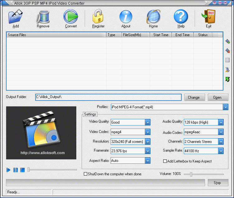 3GP PSP MP4 iPod Vid Convert 2011.1105 software screenshot