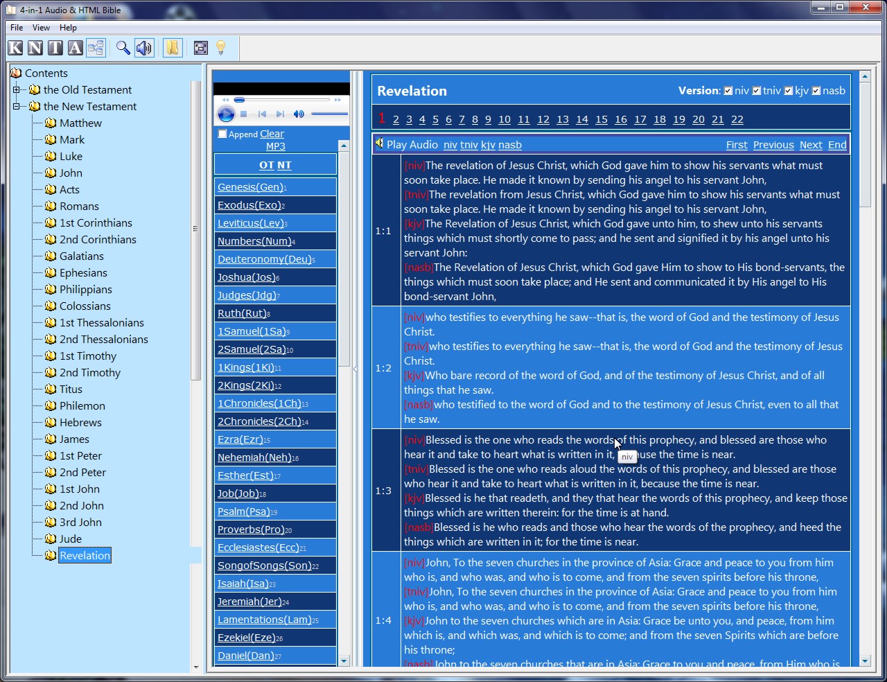 4-in-1 Audio & HTML Bible 4.0 software screenshot