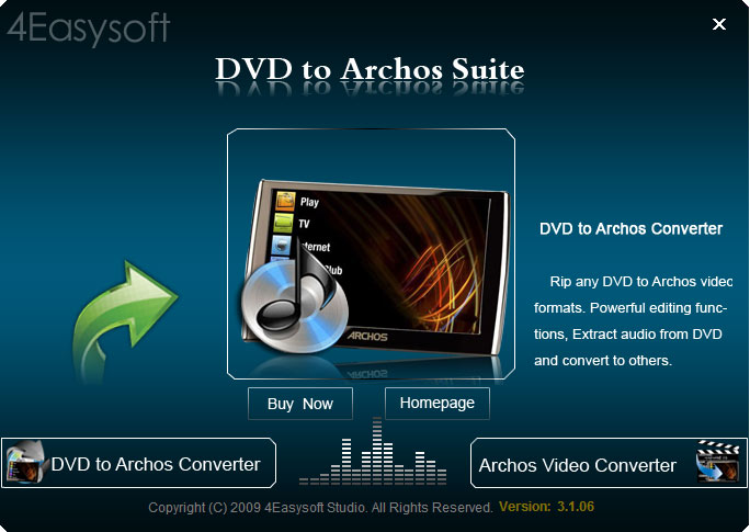 4Easysoft DVD to Archos Suite 3.2.36 software screenshot