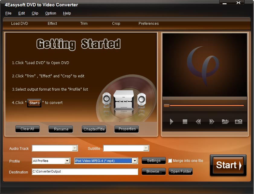 4Easysoft DVD to Video Converter 3.2.20 software screenshot