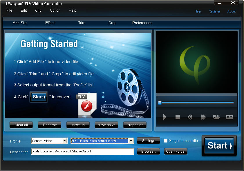 4Easysoft FLV Video Converter 3.1.32 software screenshot