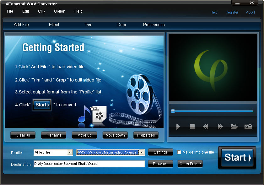 4Easysoft WMV Converter 3.2.22 software screenshot