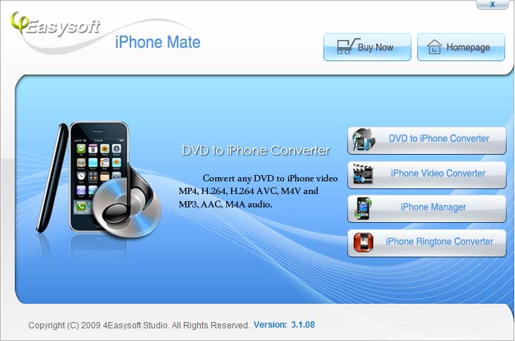 4Easysoft iPhone Mate 4.1.10 software screenshot