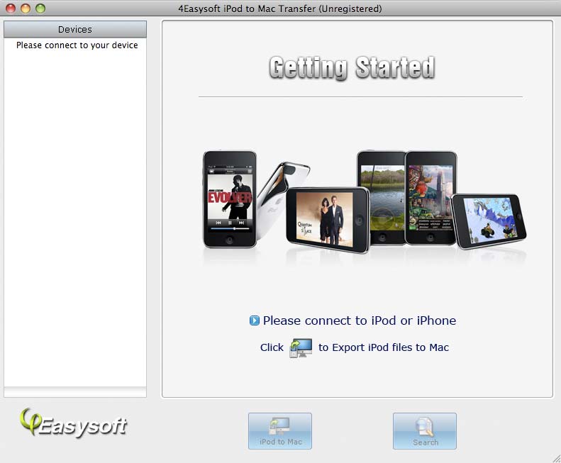 4Easysoft iPod to Mac Transfer 3.2.38 software screenshot