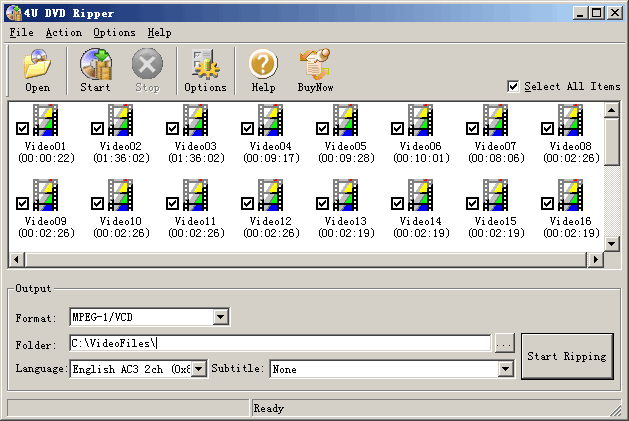 4U DVD Ripper 2.6.0.2 software screenshot