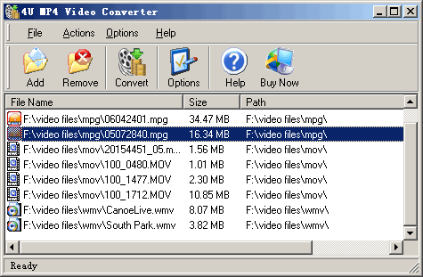 4U MP4 Video Converter 3.6.8 software screenshot