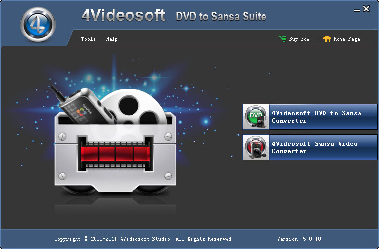 4Videosoft DVD to Sansa Suite 5.0.10 software screenshot