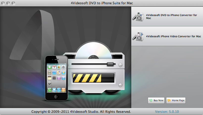 4Videosoft DVD to iPhone Suite for Mac 3.1.32 software screenshot