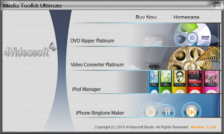 4Videosoft Media Toolkit Ultimate 4.0.22 software screenshot