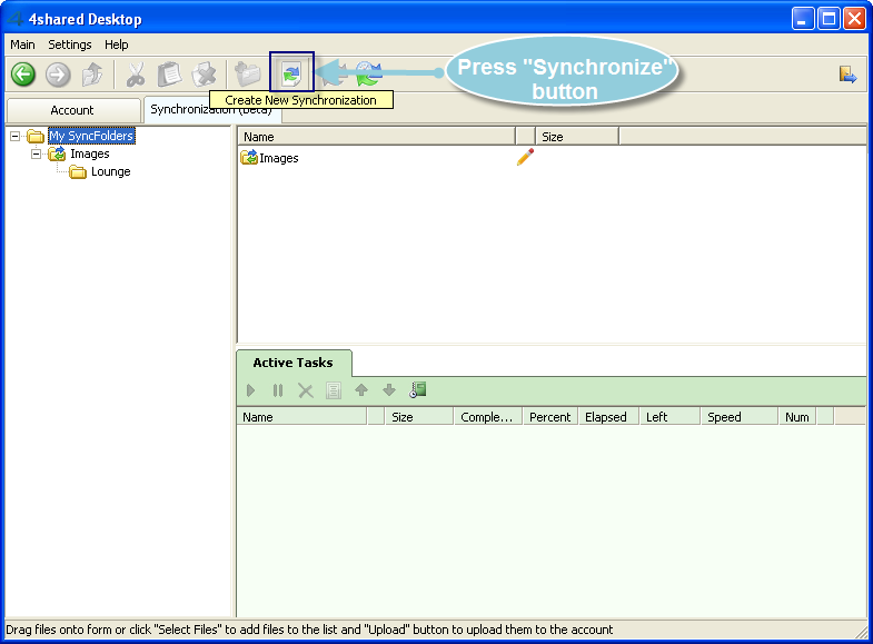 4shared Desktop 4.0.0 software screenshot