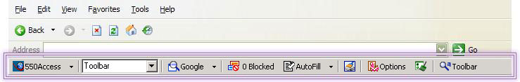 550 Access Toolbar 3.2.01 software screenshot