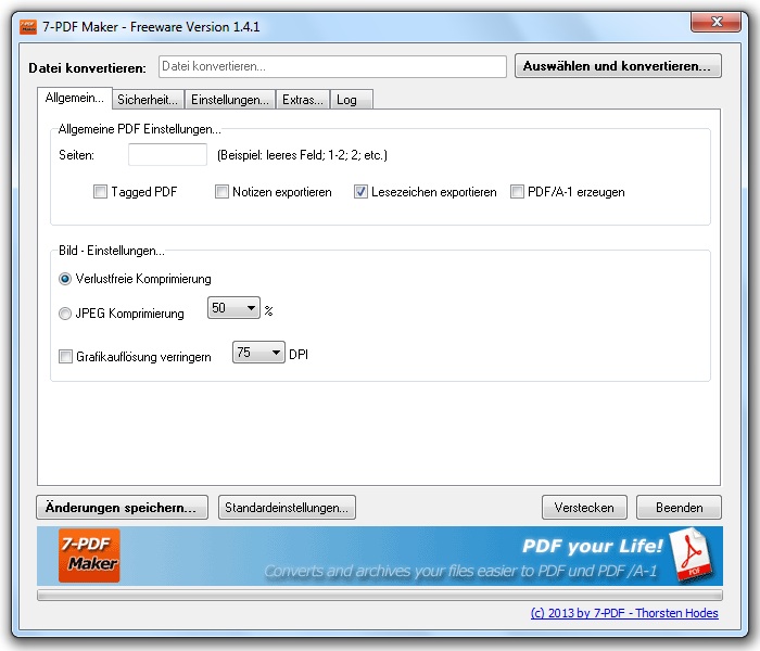 7-PDF Maker 1.5.1.164 software screenshot