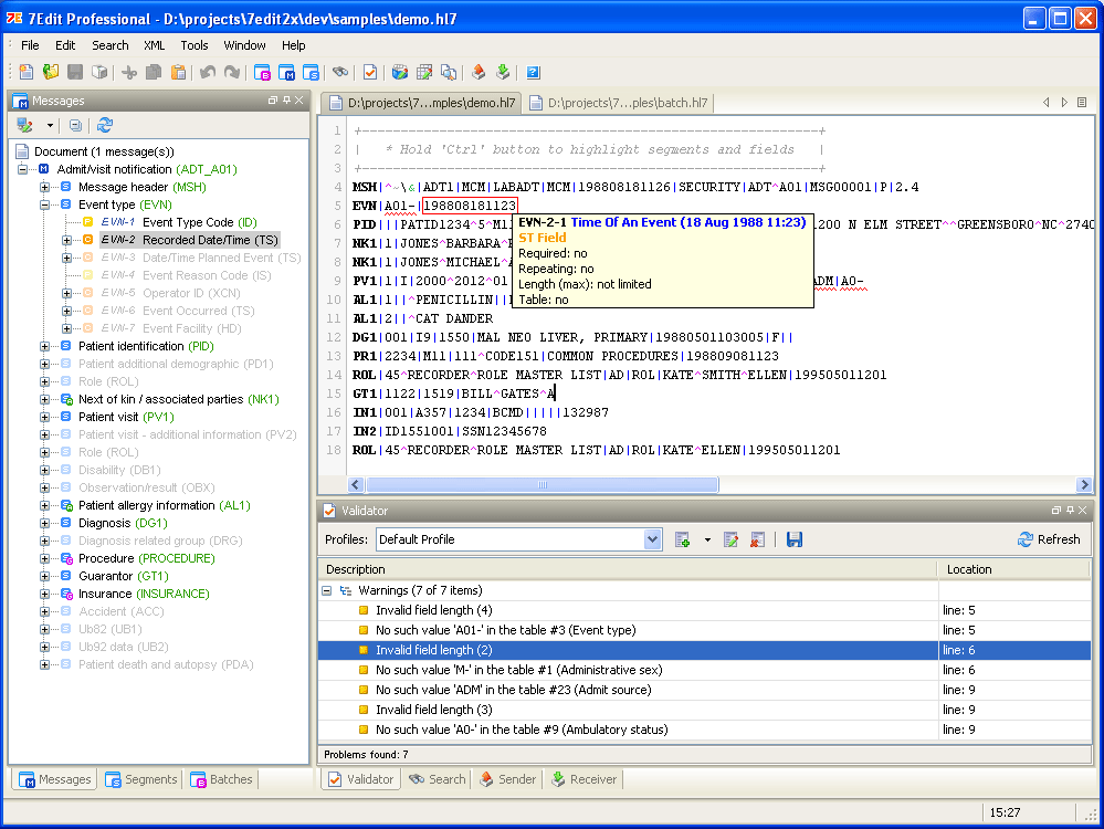 7Edit Professional 2.6.4 software screenshot