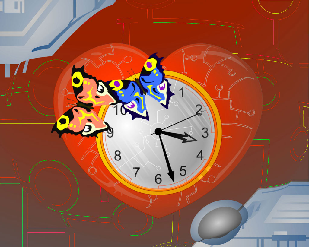 7art Cyberpunk Clock ScreenSaver 1.5 software screenshot