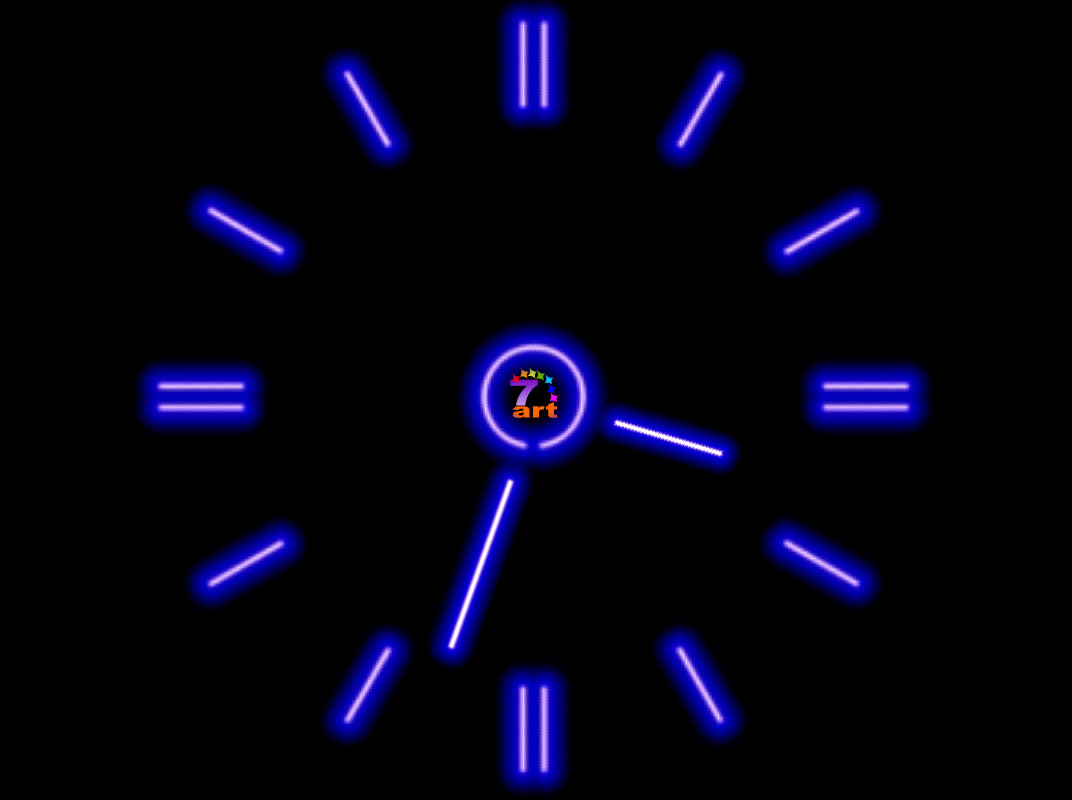 7art Fluorescent Clock ScreenSaver 1.1 software screenshot